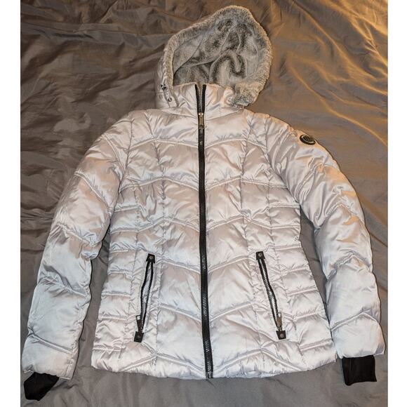 Nautica Water resistance Polyfill Puffer Jacket Faux Fur lined hood Small - Picture 1 of 7